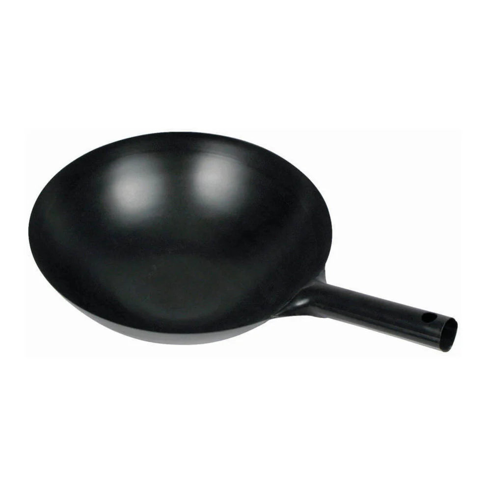 Winco WOK-34/36, 14-16" Integrated Hdl, Black Carbon Steel Wok, EA