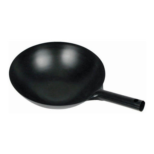 Winco WOK-34/36, 14-16" Integrated Hdl, Black Carbon Steel Wok, EA
