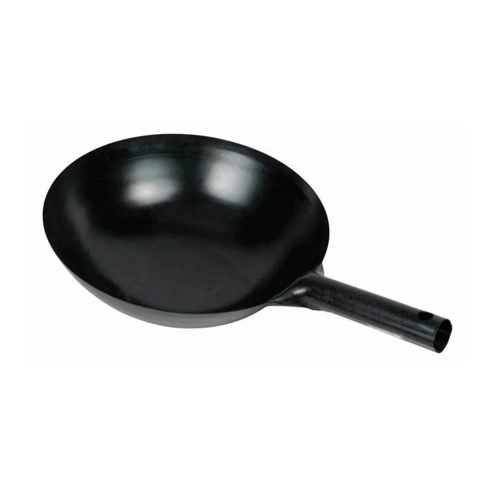 Winco WOK-34/36, 14-16" Integrated Hdl, Black Carbon Steel Wok, EA