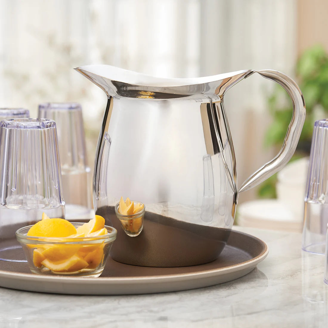Winco WPB-2-3, 2-3qt Stainless Steel Bell Pitcher