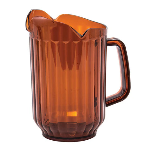 Winco WPCT-60A-60C, 60oz PC 3 Spout Amber/Clear Pitcher