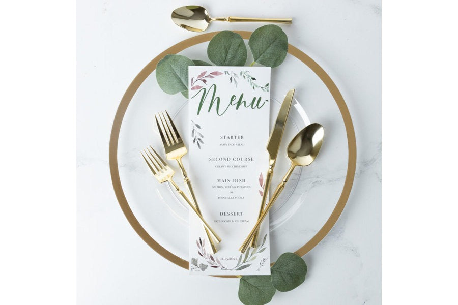 Infinity Gold Salad Forks Disposable Flatware