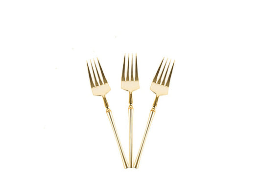 Infinity Gold Salad Forks Disposable Flatware