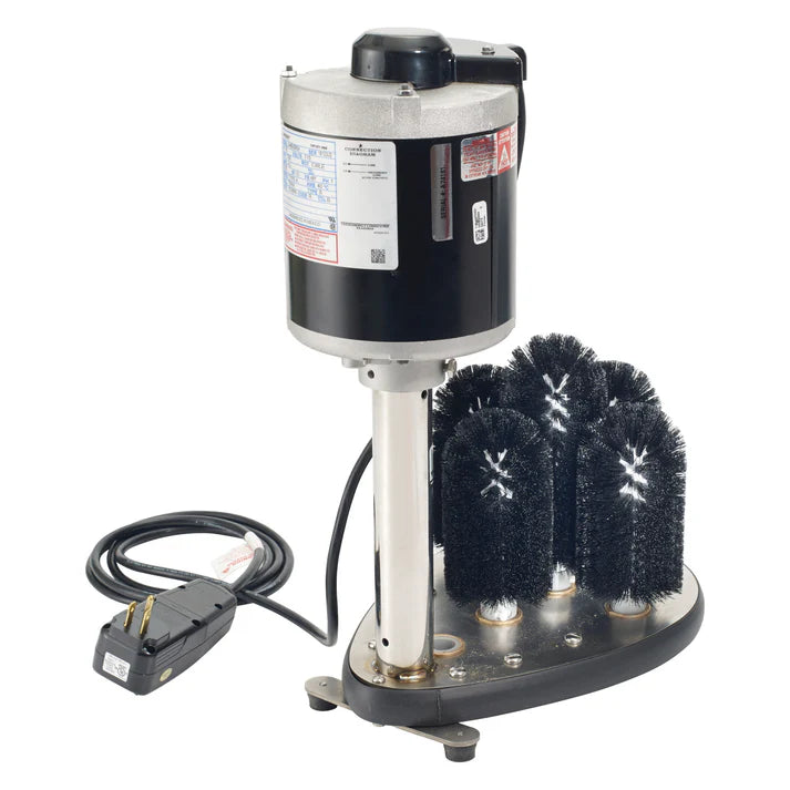 (115V, 220V) Bar Maid Glass Washer 1/Pack clean glasses are an absolute necessity for every bar and restaurant, especially during busy rush times and "Happy Hours". However, to try and take the time to hand wash each and every glass would take up way too much time that your staff probably doesn't have. So using a Bar Maid Brush Electric Upright Glass Washer would get glasses clean, getting rid of lipstick stains and other debris, quickly and efficiently.