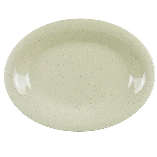 Yanco Oval Platter AD-209 is a perfect solution for your food-serving establishment. Performed in stylish ivory color, it can be used for serving vegetables, cold cuts, fresh greens or Asian appetizers. Manufactured from durable and reliable melamine, this dinnerware is popular for being unbreakable and affordable at the same time. Thanks to the stylish Ardis collection, these platters will perfectly fit any establishment design.