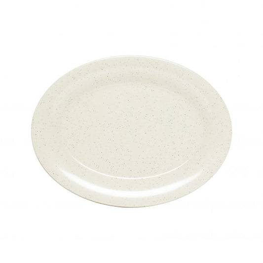 Thunder Group Platter 6/Pcs is perfect for serving salads, pastas, baked goods or sides. Even fresh fruits and vegetables will look like an exquisite dish on a platter like this. The San Marino collection has soft lines and milky-white speckled design providing a stylish appearance that can fit in any decor. All Western San Marino dinnerware made to resemble elegant presentation of fine china. 
