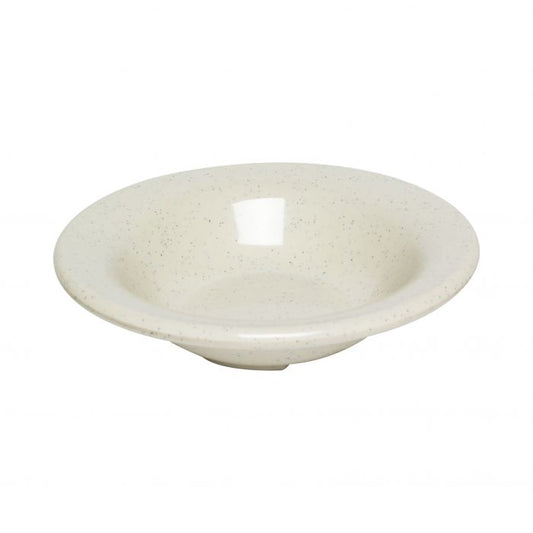 Thunder Group Salad Bowl 12/Pcs is your perfect choice to serve salads and sliced fruits. The dish is exceptionally durable and will not get scratched or chipped even after extensive long-time use. This salad bowl is usually used in busy restaurants as well as small diners and during catered events. The San Marino collection has soft lines and milky-white speckled design providing a stylish appearance that can fit in any decor. 