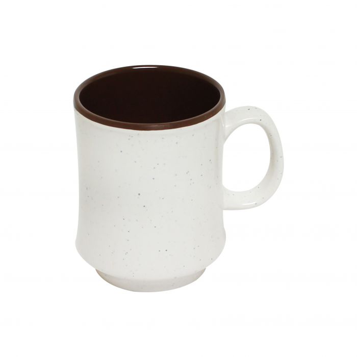 Thunder Group Two Tone Cup 12/Pcs is perfect for serving milk tea, pu-erh and other green tea in Asia-themed restaurants. This two-tone stone-colored Tea Cup will bring some friendly ambiance to your food presentation. Manufactured from a durable plastic material this dinnerware is extremely popular for its nearly unbreakable structure. However, with heat resistance of up to 212° F or 100° C, melamine is not suitable for cooking and warming foods in a microwave or oven. It is dishwasher safe. 