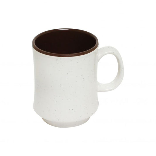 Thunder Group Two Tone Cup 12/Pcs is perfect for serving milk tea, pu-erh and other green tea in Asia-themed restaurants. This two-tone stone-colored Tea Cup will bring some friendly ambiance to your food presentation. Manufactured from a durable plastic material this dinnerware is extremely popular for its nearly unbreakable structure. However, with heat resistance of up to 212° F or 100° C, melamine is not suitable for cooking and warming foods in a microwave or oven. It is dishwasher safe. 