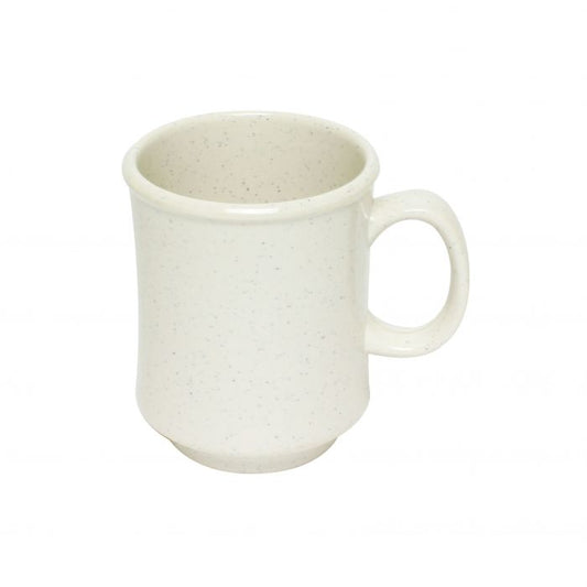 Thunder Group Two Tone Cup 12/Pcs is suitable for everyday dining. It has a high-temperature tolerance which makes it perfect choice to serve steaming hot chocolate, tea, or coffee. Designed with a comfortable handle, this 9 Oz cup provides a secure grip. It will go well with a lot of table settings. Being made from melamine this mug is shatterproof and can handle frequent use without getting scratched. 