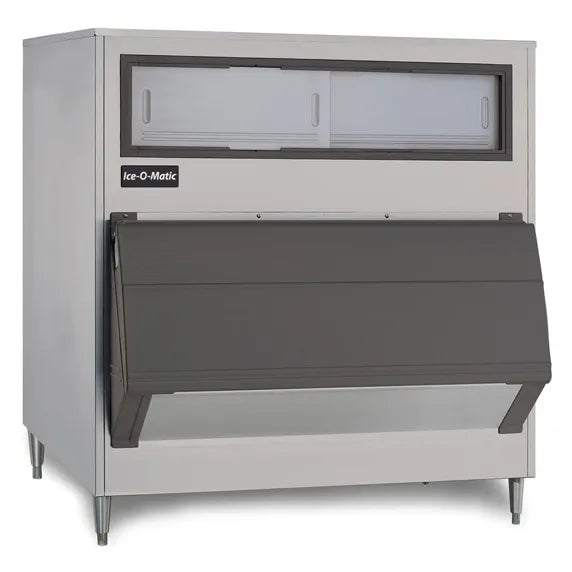 Coldline B1000 48-inch ice storage bin with a 1000-lb capacity, designed for use with compatible ice machines. Ideal for high-demand commercial settings, providing ample storage for large quantities of ice.