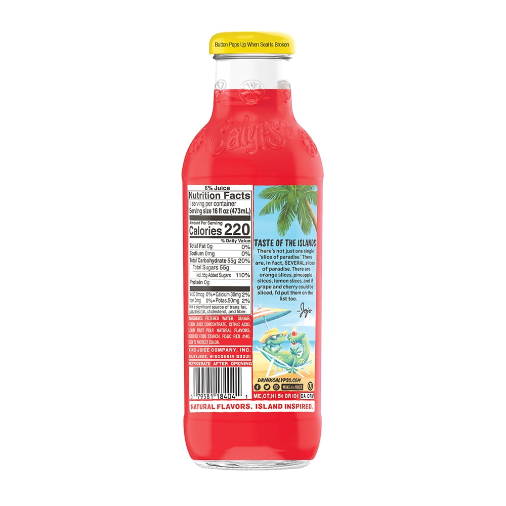 Calypso Paradise Punch Lemonade 16oz bottles