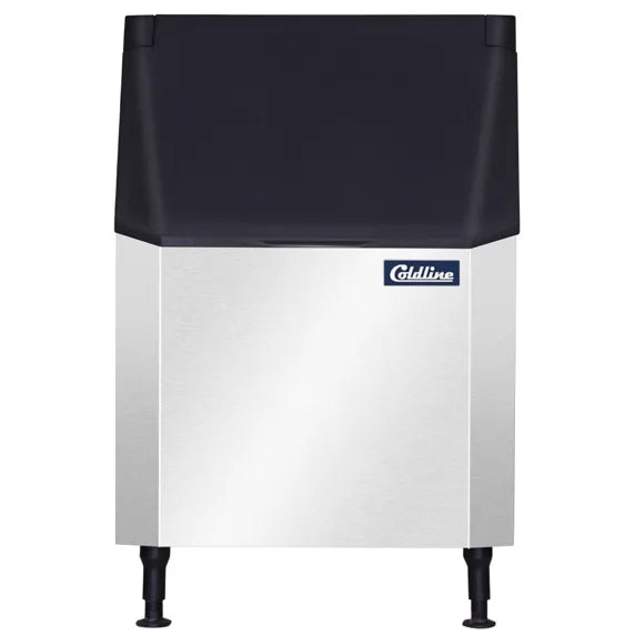 Coldline B445-30 commercial ice storage bin with 445 lb. ice capacity and durable stainless steel construction. Designed for restaurants, bars, hotels, and foodservice kitchens requiring high-capacity ice storage, easy access, and reliable performance in busy commercial environments.