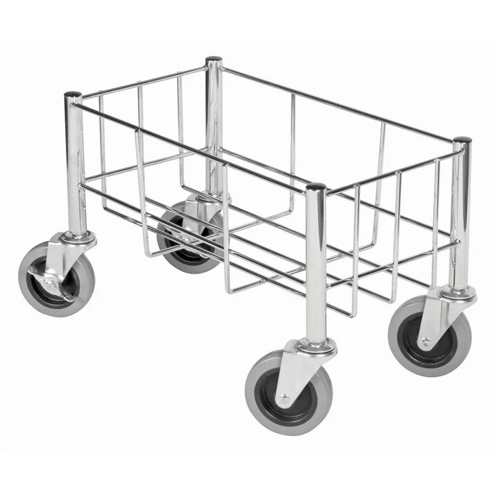 Wire Dolly 4/Pack perfect for improving waste collection efficiency, this wire cart is designed to hold a 23 gallon slender trash can while its (4) wheels allow you to easily roll it to where you want. Thanks to its narrow design, this trash can wire cart is easy to move through tight spaces. Boasting a 400 lb. capacity, this premium quality wire cart will withstand heavy duty use without bending or warping.