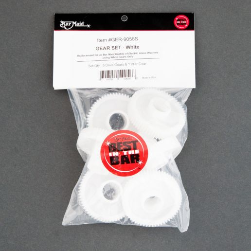 Bar Maid Gear Set a complete gear set with 5 drive gears and 1 idler gear that fits on all models of Bar Maid glass washers.