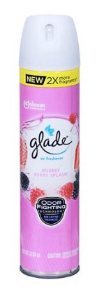 Glade Air Freshener Bubbly Berry Splash 8.3 oz (2x) for long-lasting fruity scent and odor elimination