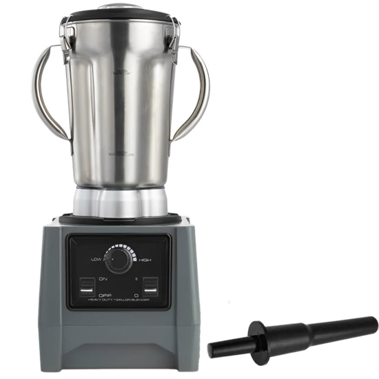 Prepline MIX2-SS Commercial Blender featuring a 3.5 HP motor, variable speed control, and a durable 1-gallon stainless steel container. Designed for heavy-duty use in commercial kitchens, it blends large quantities with precision and efficiency. Powered by 110V for reliable performance.