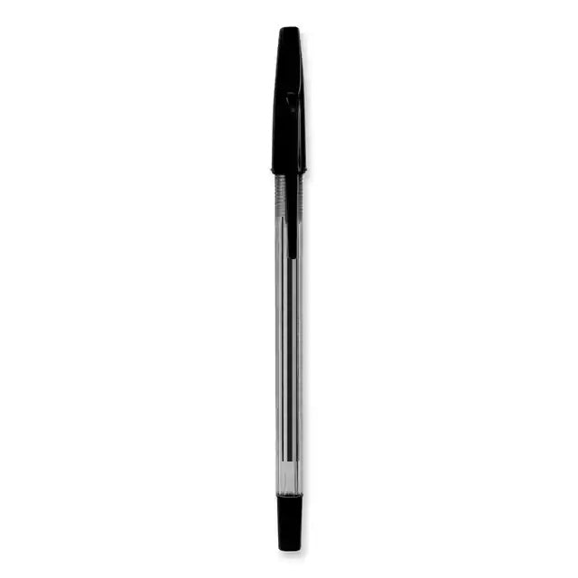black ballpoint pen 0.7mm smooth ink flow precise tip comfortable grip durable construction fine sharp lines everyday writing versatile use professional results