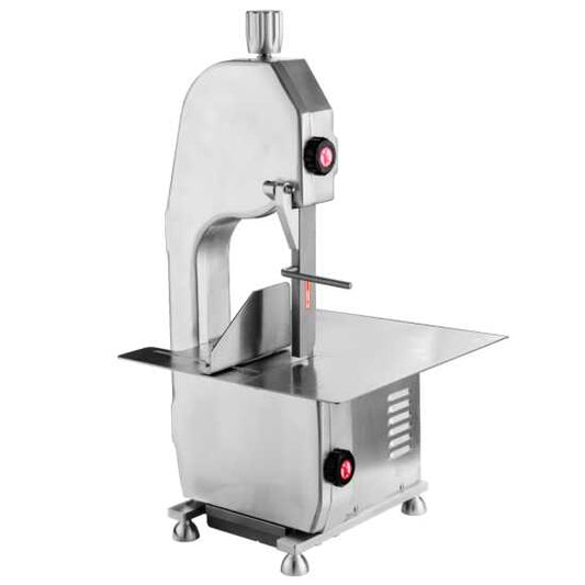 Prepline PLS64 64-inch blade meat and bone saw, stainless steel tabletop design, ideal for precision cutting in butcher shops and commercial kitchens.