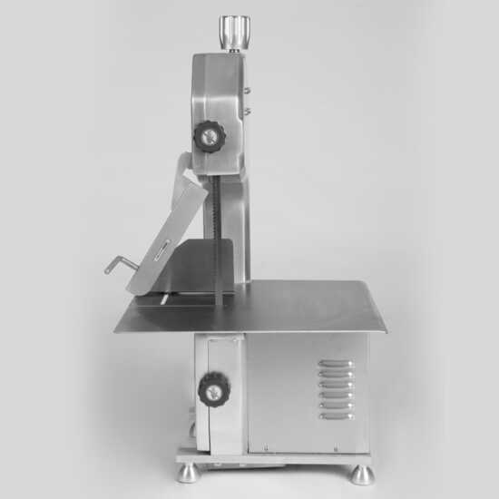 Prepline PLS64 64-inch blade meat and bone saw, stainless steel tabletop design, ideal for precision cutting in butcher shops and commercial kitchens.
