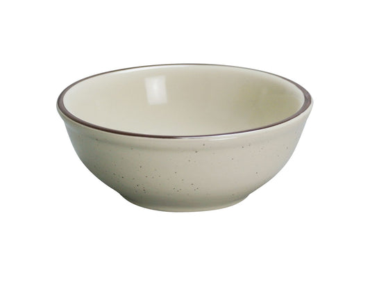 Yanco Nappie Bowl BR-18 is a versatile and durable choice for any dining setting. Crafted from high-quality porcelain with a speckled glaze finish, this 15 oz bowl is designed to withstand daily use while maintaining its elegant appeal. Measuring 5 7/8" in diameter, it provides the perfect size for serving salads, pasta, soups, and other hot or cold dishes. Its rustic speckled design adds warmth and character, making it an excellent choice for restaurants, catered events, and casual dining.