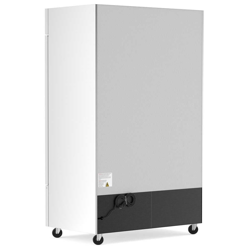 Two-door 54-inch reach-in freezer with a 32-inch depth, stainless steel interior and exterior, and a 41.3 cubic foot storage capacity.