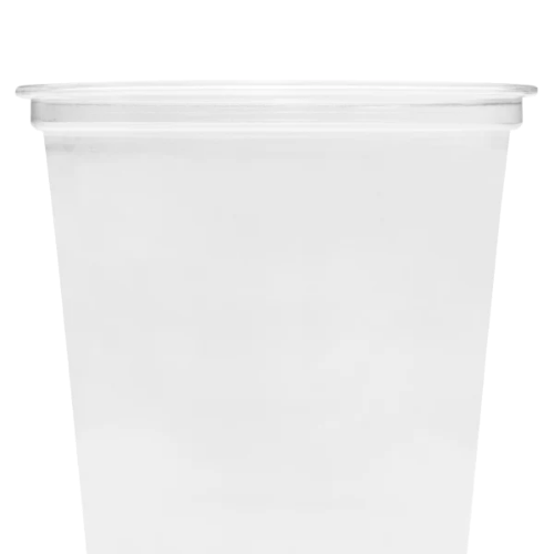 Clear Plastic Disposable U-Shaped Drinking Cups for Iced Coffee