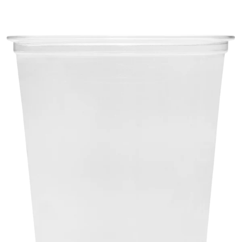 Clear Plastic Disposable U-Shaped Drinking Cups for Iced Coffee