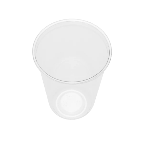 Clear Plastic Disposable U-Shaped Drinking Cups for Iced Coffee