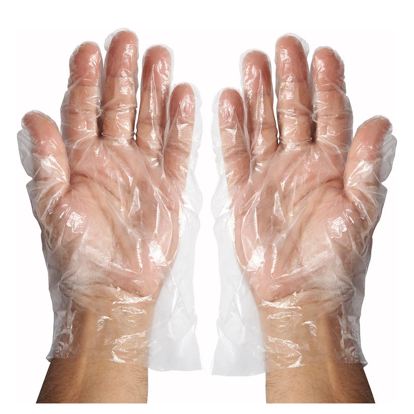 Textured PE Food Grade Disposable Clear Gloves