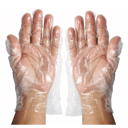 Textured PE Food Grade Disposable Clear Gloves