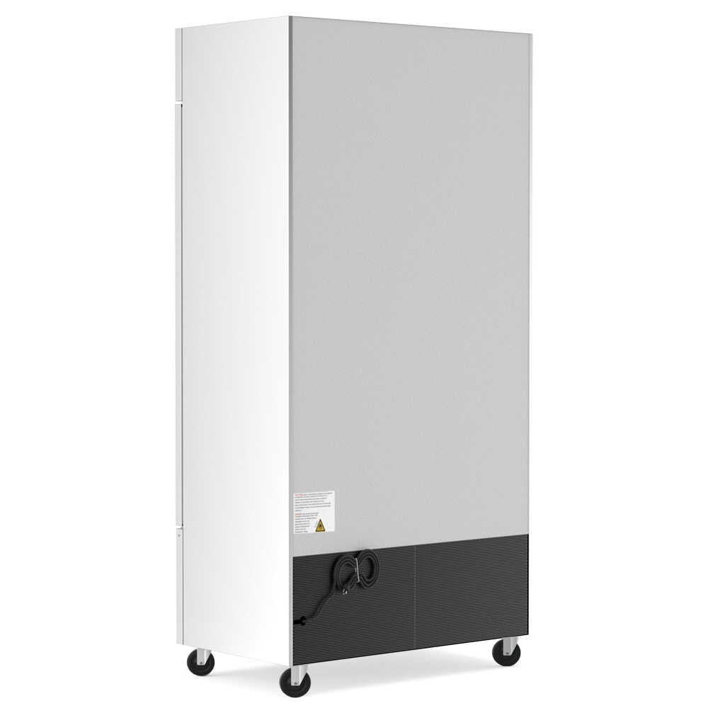 Two-door 40-inch reach-in freezer with a 30-inch depth, stainless steel interior and exterior, and a 27.6 cubic foot storage capacity.