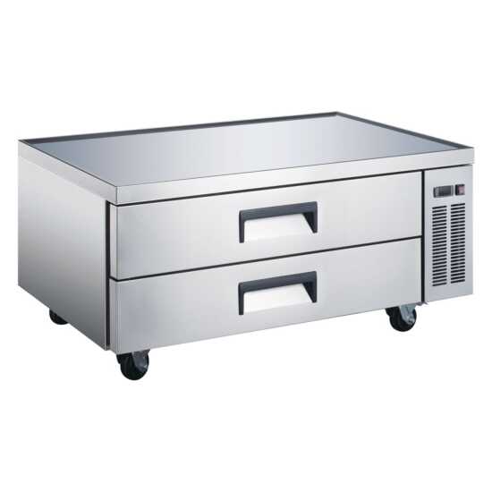 The Coldline CB48 is a 48-inch two-drawer refrigerated chef base equipment stand, offering efficient storage for ingredients and a robust base to support kitchen equipment in busy commercial kitchens.