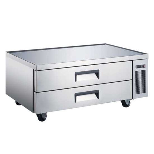The Coldline CB60 is a 60-inch two-drawer refrigerated chef base equipment stand, offering extensive storage for ingredients and a sturdy base for kitchen equipment, ideal for busy commercial kitchens.