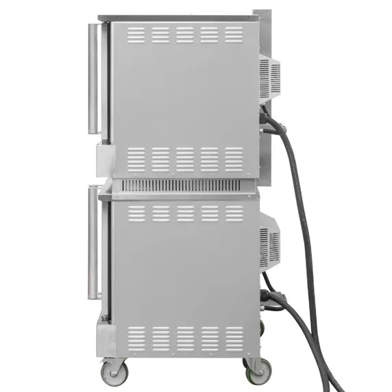 Cookline CC80-SGL Deep Depth Single Deck Full Size Gas Convection Oven with 60,000 BTU output, designed for bakeries, restaurants, and commercial kitchens. Delivers powerful, even heat circulation for consistent baking, roasting, and high-volume foodservice performance.