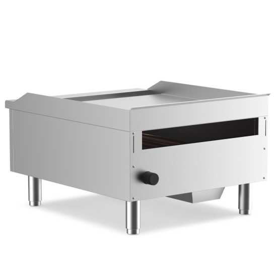 Cookline CGG-24M 24" Commercial Countertop Gas Griddle with Manual Controls and 60,000 BTU, designed for efficient cooking in commercial kitchens, perfect for grilling meats, vegetables, and more.