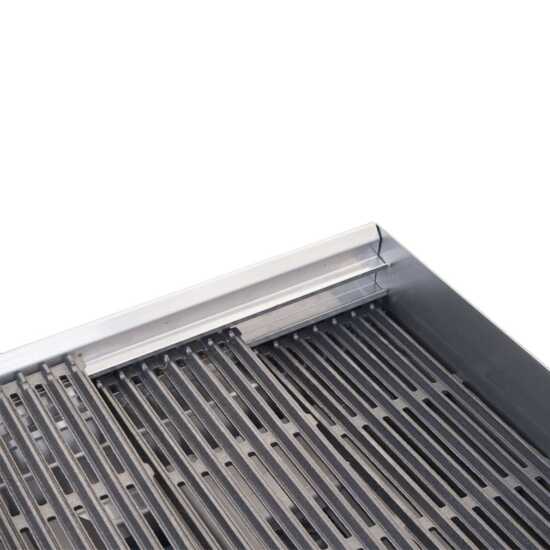 Standard Range SR-CB48-M 48" gas countertop radiant charbroiler with 140,000 BTUs, designed for high-capacity grilling in commercial kitchens, ensuring efficient cooking of a variety of meats and vegetables.