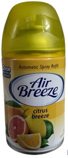 Air Breeze 6.2 oz auto spray refill in Citrus Breeze scent for automatic air fresheners