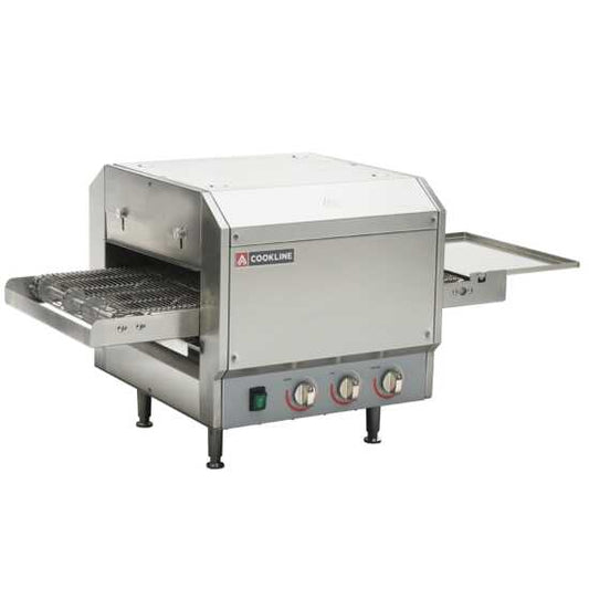 Cookline OV14 Countertop Conveyor Oven with 14" Belt - 240V, 3600W, ideal for quick and efficient cooking in commercial kitchens, perfect for baking pizzas, sandwiches, and other menu items.