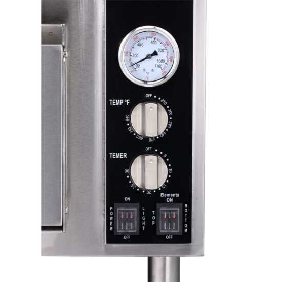 Cookline CPO-1 Single Deck Countertop Pizza Oven, 120V, perfect for baking pizzas in small commercial kitchens, offering efficient and reliable performance for pizzerias and quick-service restaurants.