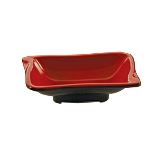 Yanco Sauce Dish CR-0002 is a perfect solution to serve sauces, dips, spices, and herbs that accompany the oriental dishes in your food-serving establishment. Thanks to the high-quality, reliable and affordable melamine material, these sauce dishes can With stand the heavy commercial use. While looking like they are handmade ceramics such dishes won't chip, break, or stain. The Black&amp;Red collection has a stylish two-tone appearance, that will perfectly fit most of the establishments' designs. You can se