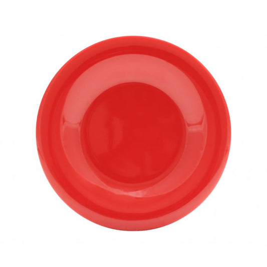 Thunder Group Wide Rim Plate 12/Pcs embodies the look of ceramic tableware but is much more durable and affordable. This wide rim round plate is of shatter resistant quality. It is constructed out of a heavy-duty commercial weight melamine, surpassing the restaurant and health safety standards. The plain design with a wide rim and saturated pure red color make this melamine plate suitable for a variety of occasions and all kinds of establishments. 