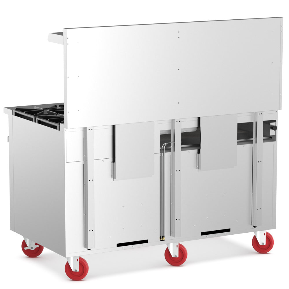 Cookline CR60-10-NG 60-inch natural gas commercial range with 10 burners and 2 ovens 362000 BTU for high-capacity cooking in restaurants cafes and commercial kitchens