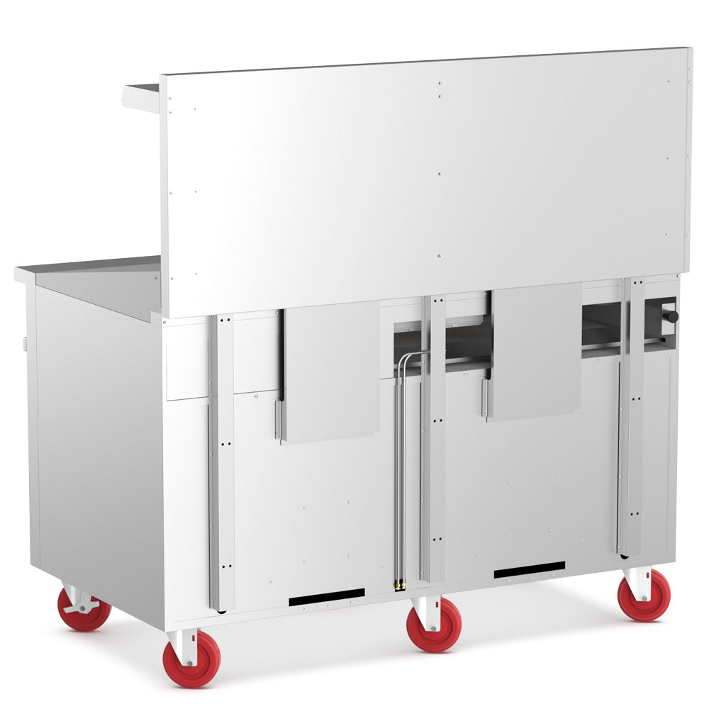 Cookline CR60-24G-LP 60-inch liquid propane commercial range with 6 burners, 2 ovens, and 24-inch flat griddle 282000 BTU for versatile cooking in restaurants cafes and commercial kitchens
