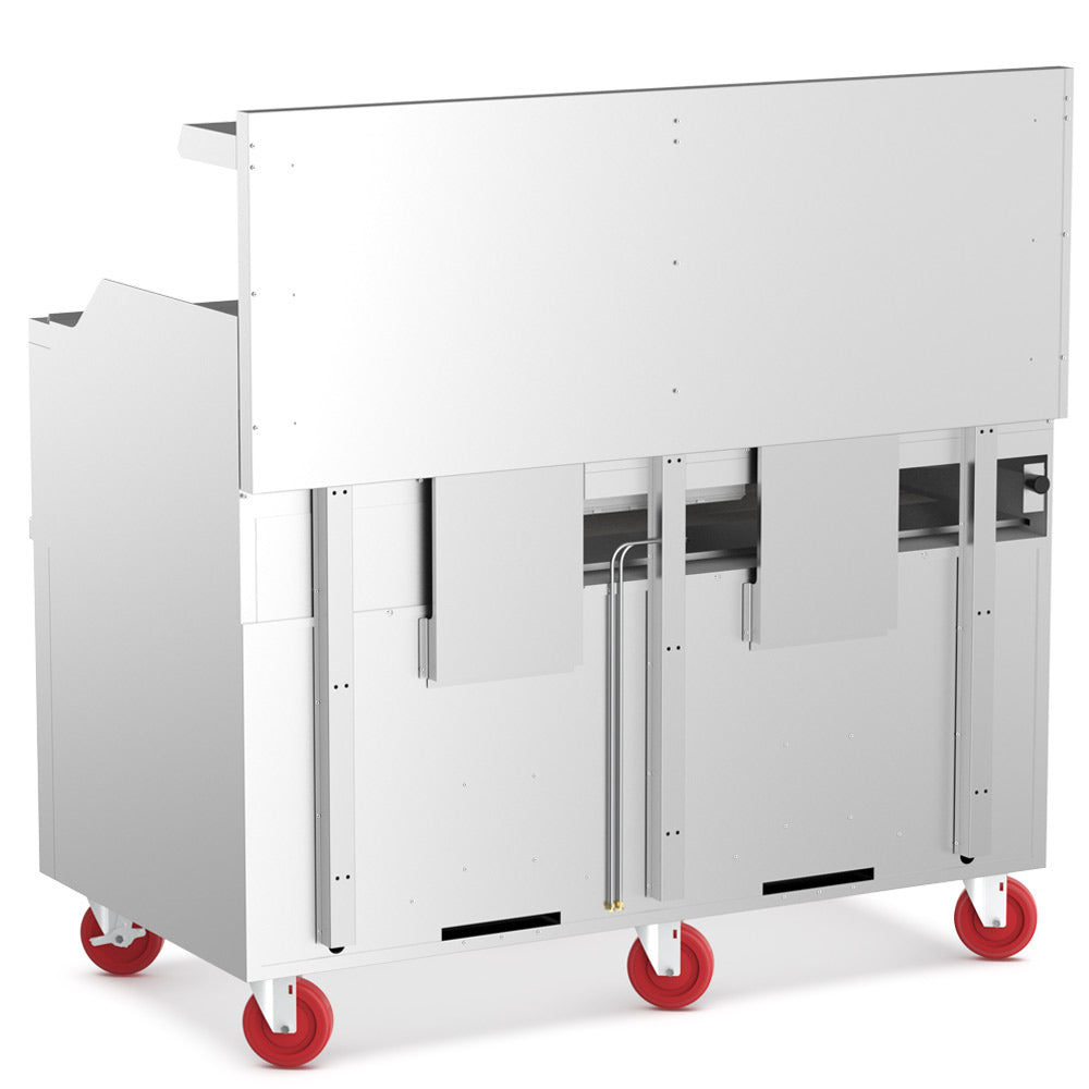 Cookline CR60-24RG-LP 60-inch liquid propane commercial range with 6 burners, 24-inch raised griddle and broiler 278000 BTU for high-output cooking in restaurants and commercial kitchens