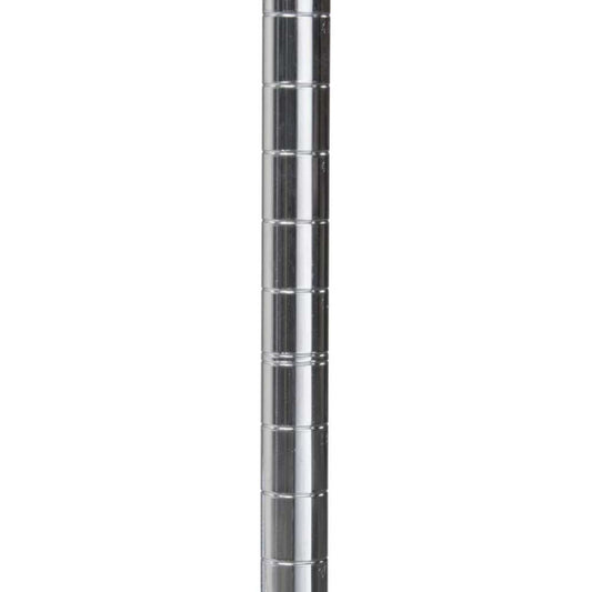 74" chrome post, NSF-listed for safety and durability. Ideal for commercial shelving systems, it provides sturdy support, corrosion resistance, and compatibility with various storage setups in kitchens, warehouses, or retail spaces.