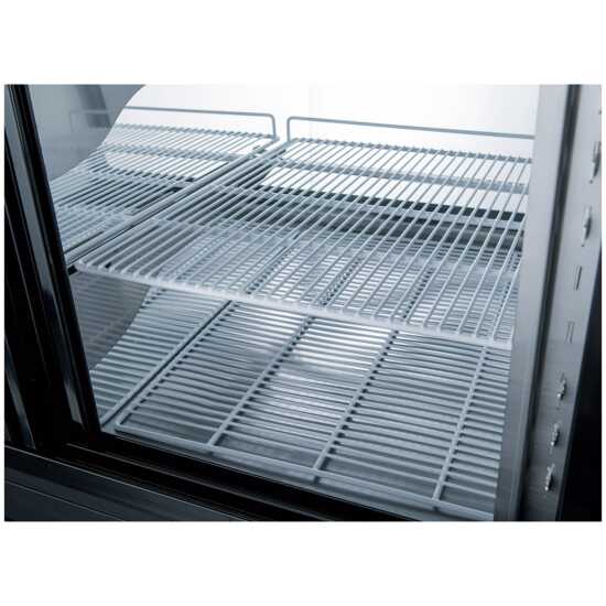 The Coldline DC64-SS is a 64-inch refrigerated curved glass deli meat display case in stainless steel, designed to keep deli meats fresh while offering clear visibility and a modern, professional presentation.