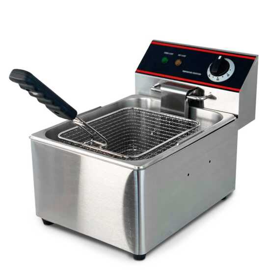Cookline DF15-1-120 10" Countertop Electric Deep Fryer, 15 lb capacity, 120V, designed for commercial kitchens, offering efficient frying in a compact size for small batches of food.