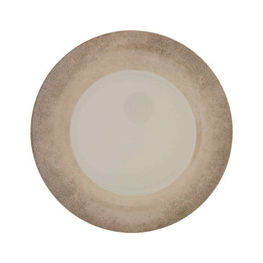 Thunder Group Wide Rim Dinner Plate 12/Pcs is a piece of durable tableware. This wide rim round plate has a presentation of ceramics and break-resistant structure of melamine. You can use it to serve all kind of dishes such as appetizers, entrees, desserts, and more. It is affordable and easy-to-use. The Jazz collection has a vintage and elegant appearance. All Western Lotus tableware features creamy color and beige pattern made to resemble cracked edge of the ceramics. 