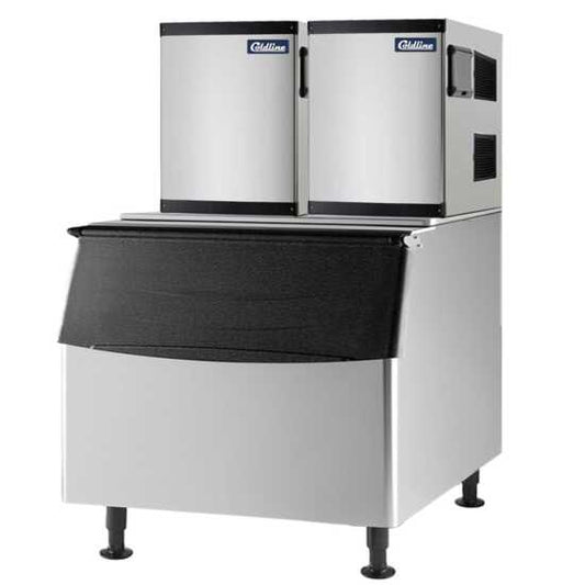 Coldline ICE800M-HA 48-inch modular ice machine with a 1000-lb bin, ideal for large-scale operations like hotels and banquet halls. It produces up to 800 lbs of half-cube ice daily, ensuring a substantial supply.